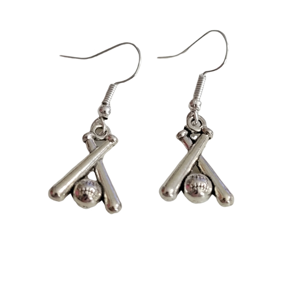 Baseball earrings